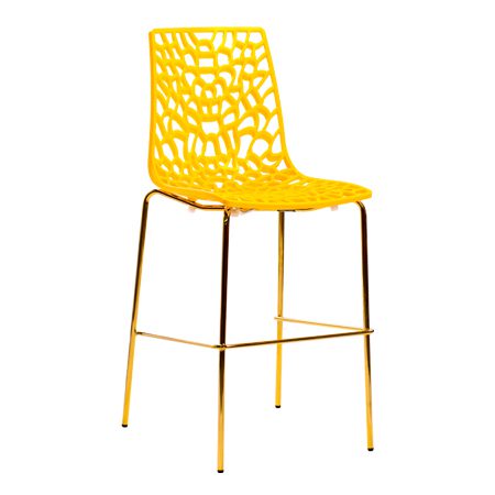 כסא בר מתכת - פלטינה זהב