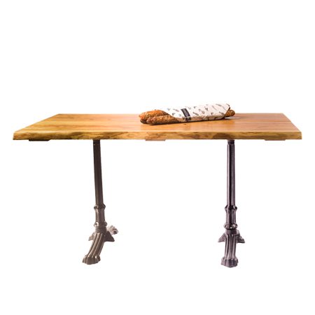 שולחן עץ מלא רגל 211 2